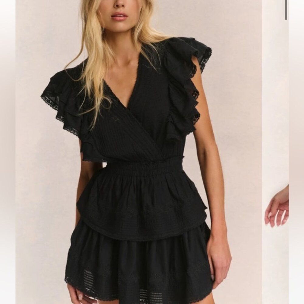 LoveShackFancy Natasha Heritage Mini Dress size L